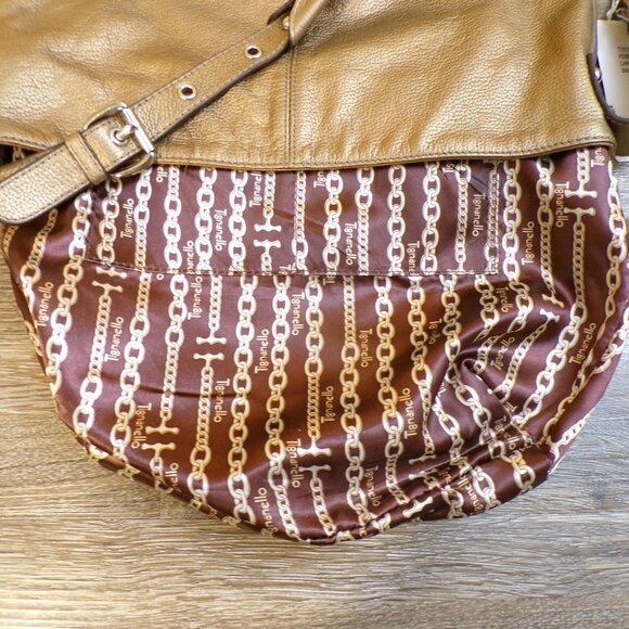 TIGNANELLO NWT Women's Leather Brass Pebble Large Bucket Style Purse - Picture 11 of 14